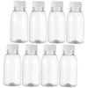 Water Bottles 8 Pcs Milk Bottle Clear Plastic Container Juice Travel Household Empty Outdoor Multi-function Pet Cup With Straw