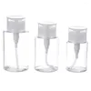 Nail Gel 3 Pcs Bottles Bottled Travel Depotting Makeup Containers Polish Remover Plastic Pump Dispenser