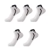 Men's Socks 5 Pairs Men Cotton Black White Mesh Breathable Sports Woman Casual Simple Short Ankle For Spring Summer