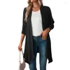 Malhas femininas vintage solto longo cardigan camisa 2023 outono manga feminina blusa elegante casaco de inverno sólido com decote em v roupas topos 28519