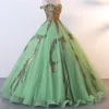 Quinceanera Dresses Princess Sweetheart Appliques Abito da ballo di paillettes con tulle Lace-Up Plus Times Sweet 16 Debuttante Party Birthday Vestidos de 15 Anos Q04