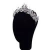 Festive Silver Tiara Diamond Baroque Bridal Headwear Crown Rhinestone with Wedding Jewelry Hair Accessories Bridal Crowns Headpieces HP559