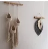 Decorative Figurines Bohemian Hand-woven Colorful Feather Tapestry Net Red Ins Tassel Home Stay Wall Decoration Finished Diy Material Bag