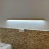 Lámpara de pared Dormitorio Nogal Tira larga Baño Espejo Contador Pasillo Pasillo Decoración Iluminación interior LED Luz del hogar