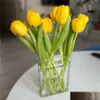 Vases Acrylic Book Vase Transparent Nordic Style Flower Plants Home Decoration Aesthetic Room Decor Hydroponic Desktop Ornament Drop Dhjae