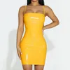 Casual Dresses Sexy PU Leather Bodycon For Women Off Shoulder Straps Wrap Hip Bag Skinny Dress Ladies Latex Party Night Club Mini