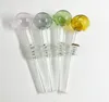 4 Color Glass Pipes Pyrex Smoking Handle Pipes High quality oil burner tube