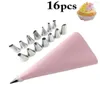 Baking Tools 16PCS Cake Decorating Kit Stainless Steel Icing Nozzles Converter Coupler EVA Pastry Bag Kitchen Accessories6384124