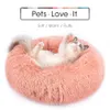 Camas de gato móveis redondas cama de gato casa longa cama de pelúcia para gatos almofada para cães tapete quente acessórios para animais de estimação casa lavável sofá de cachorro macio dormir 231030