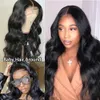 Syntetiska peruker Body Wave Lace Front Wig 360 Full Human Hair for Women 28 30 Inch 13x4 HD Frontal Prepluched 231027
