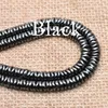 4/6mm Creazione di gioielli fatti a mano Perline distanziatrici Perline di pietra ematite nera Perline distanziatrici piatte allentate per la creazione di gioielli Perline di gioielli di moda fai da te Accessori di gioielli