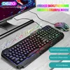 Tangentbordmuskombinationer Burst Office Gaming Set Peripheral Mechanical Feel Luminous Keyboard and Mouse Set 231030