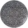 Plates Black Ceramic European-style Western Plate Simple Round Steak Matte Restaurant Main Meal Tableware