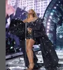 Women dress Yousef aljasmi Kendal jenner Beyonce With cape Sweetheart Feather