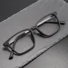 Montature per occhiali da sole Prescrizione ottica Montatura per occhiali neri Uomo Moda Occhiali quadrati Ultra leggeri TR90 Titanio puro Donna Occhiali miopia
