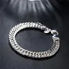 Chokers Whelesale 925 Sterling Silver Nice Chain Solid Bracelet For Women Men Charms Party Gift Wedding Fashion Jewelry 231027