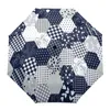 المظلات romus romus polka dot plaid زهرة المظلة التلقائية قابلة للطي أمطار مطبوعة في الهواء الطلق للنساء parasol