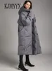 Женские пуховые парки S7XL больших размеров, зимнее пальто большого размера, теплое пальто на утином пуху, женская длинная пуховая теплая куртка с капюшоном, толстые теплые парки 231027