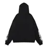 Automne hiver tissu lourd coton sweat à capuche à capuche hommes femmes Hip Hop sweats pulls noirs