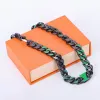 Jewelry Designers Cuban Chain Necklace Chains Unisex Necklaces Bracelet for Men Fashion charm Multiple color styles