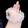 Link Armbanden Stijl Verkoop 1 stks Natuurlijke Bergkristal Kraal Armband Ongeveer 9mm Echte Halfedelstenen Edelsteen Sieraden 18 cm