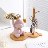 Decorative Objects Figurines Bearbricklys Tray Be rbrick Sculpture Porch Key Storage Candy Snacks Container Resin Desktop Ornament Home Decor Gifts 231027