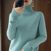 Camisolas femininas Jumpers Turtleneck Cashmere Sweater Mulheres Inverno Malha Básica Feminina Manga Longa Pulôver Grosso Simples Fashion Outfit