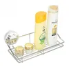 Bathroom Shelves Dual Sucker Shower Organizer Basket Bathroom Shelf Shower Corner Basket Removable Wall Mounted Storage Shelf Rack W/ Suction Cup 231030