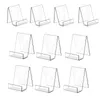 Cadres 10pack support de livre acrylique support de chevalet d'affichage transparent pour afficher des livres d'images (6grand 4petit)