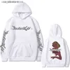 Heren Hoodies Sweatshirts Sicko Geboren Uit Pijn Grafische Print Hoodie Mannen Vrouwen Fleece Katoen Sweatshirt Zwart Hip Hop Mannelijke Mode streetwear T231030