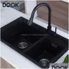 Rubinetti per lavandino del bagno Rubinetto della cucina Rubinetto nero Miscelatore Pl Out Nichel spazzolato Spruzzatore a getto Testa Acqua cromata 230504 Drop Delivery Hom Dhuuw