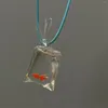 Chains Goldfish Fish Necklace Creative Transparent Water Bag Pendant Japanese For Women Kids Men