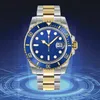 Relógio de natação masculino luxuoso moldura de cerâmica 40mm safira relógios mecânicos submarinos relógios de pulso de mergulho de aço 904l safira luminosa rlx relógios Montre presente de Natal