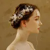 Klipy do włosów Różowe akrylowe kwiatowe ławy ślubne Zestaw dziewcząt kawałek ręcznie robiony ślub akcesoria dla kobiet