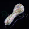 Luminous Sand Filled Glass Hand Pipe Smiking Accessories Tobacco Tools Hand Bubblers Pipe