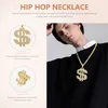 Decorative Figurines 2 Pcs Dollar Ring Necklace Punk Style Jewelry Gold Mens Rings Accessories Finger Chain Alloy Hip-hop Women Boys