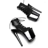 Sandales Leecabe 20cm / 8 pouces Serpent Supérieur Petit Bout Ouvert Mode Talon Haut Plateforme Pole Dancing Boot