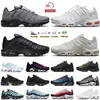 Tn Plus tns Running Shoes Utility Triple White Black Grey REFLECTIVE Metallic Silver Fire Ice Stone Onyx Sky Blue Men Women Trainers Sports Sneakers chaussure