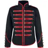 Vestes pour hommes Rétro Gothique Redingote Manteaux Médiéval Steampunk Victorien Collier Zip Stage Vintage Manteau Hommes Tops