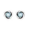 Stud Earrings 2023 March Sea Aqua Blue Eternity 925 Sterling Silver Jewelry For Women Bijoux Brincos