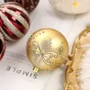 Dekoracje świąteczne 16PCS Ball Xmas Tree Wiszące Ozdoby Czerwone Czarne Złoto 8 cm Kulki dla domu Navidad Natal Noel 2023 231027