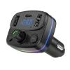 M44 Mini Car Charger Dual USB Typec Ports Hands Free Audio Adapter Car Bluetooth FM Sändare MP3 Player ZZ