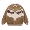 Giacche da uomo Tkpa American Vintage Street China-chic Brand Contrast Peluche Coppia Cappotto da lavoro Giacca da baseball da uomo e da donna