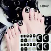 22Tips/Sheet Nail Sticker Lime Toenail Art Polish Tips French Glitter Sequin Nagel Wraps Enkel tånagel Klistermärke Nagel Artstickers Dekaler Nagelkonstverktyg