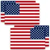 Confezione regalo 2 pezzi 5,5x3,15 pollici Bandiera americana degli Stati Uniti Decal Laptop Adesivi per moto Stelle patriottiche Striscia riflettente USA Auto