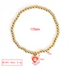 In Bulk Women's Copper Alloy Yellow Love Blue Eyes Beaded Bracelet Fashion Devil's Eye Bracelets Jewelry Accessories Female