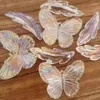 Decorative Flowers 20pcs Dazzling Butterfly Flower Swings Pieces DIY Feather Bow Knot Cream Gel Headwear Pendant Hairpin Jewelry Accessories