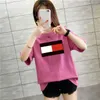 여성 디자이너 T 셔츠 Tshirts 동물 편지 인쇄 짧은 소매 숙녀 티 티 고급 여성 캐주얼 옷