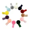 ヘアアクセサリー12pcs/lot Children's Hairpin Baby Princess Pompon Little Girl Accessory Headdress Side Clip