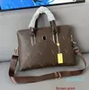 Klassische Männer Schulter Aktentasche Schwarz Leder Designer Handtasche Business Laptop Tasche Messenger Taschen Mit